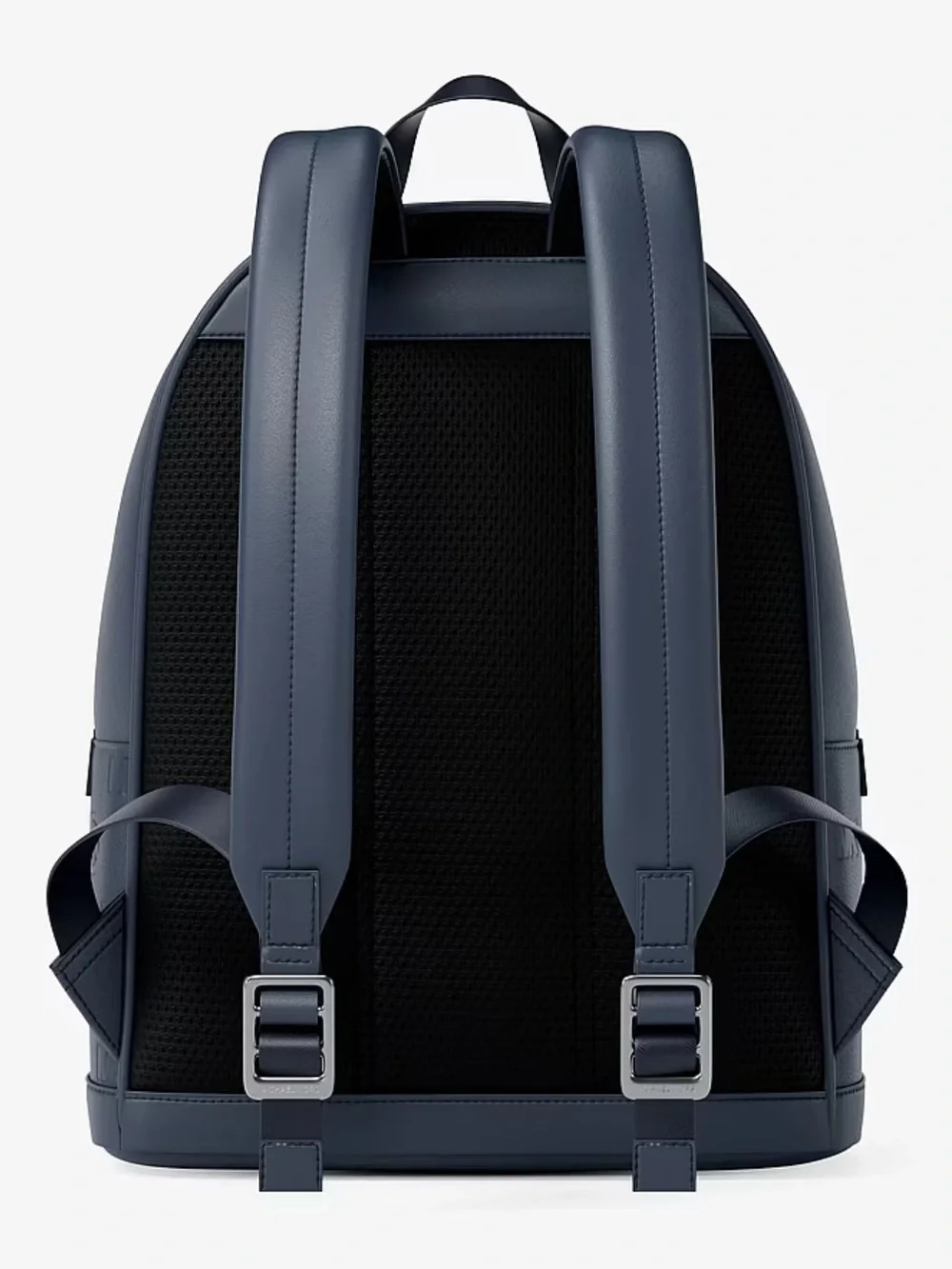 Michael Kors Men's Navy Embossed Logo Leather Backpack